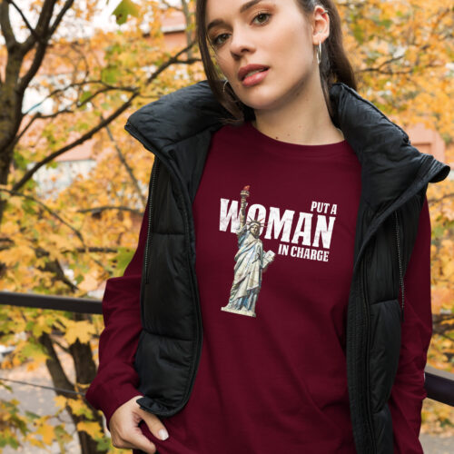 "Put A Woman In Charge" Unisex Long Sleeve Tee - Image 15